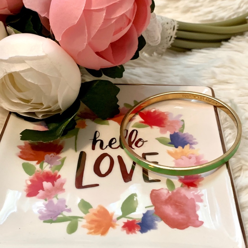 Kate Spade Happy Go Lucky Green & Gold Bangle